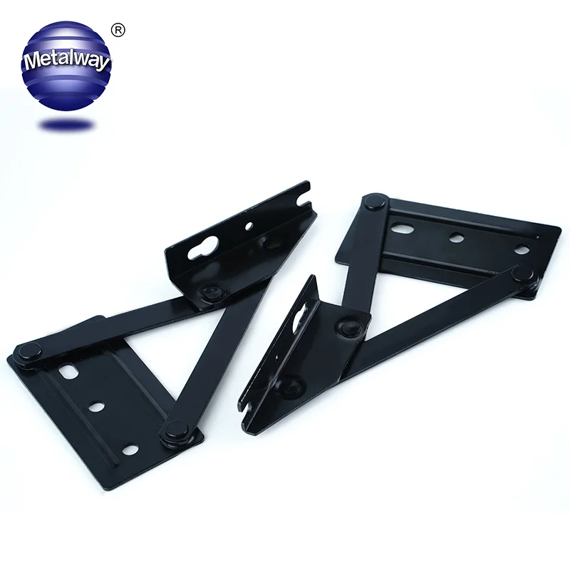 Furniture Hardware Adjustable Spring Folding Hinge Metal Black Mechanism Hinge for Sofa Bed Sofa Bed Mechanism