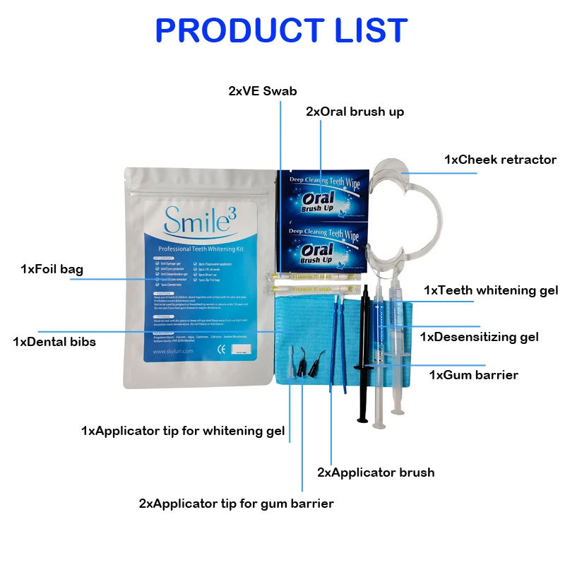 Professional Fast Effective Teeth Whitening Kits 35% Hp 16% Gel Dental Bleaching Strong Dental Teeth Whitening System For Spa
