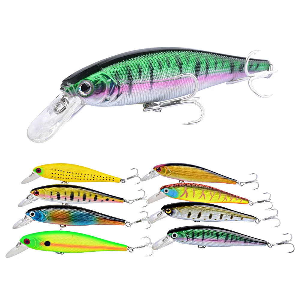 Bait Mino 11.5CM/14.0G Plastic Bait Floating Water Blood Hook Sea Fishing Gear Supplies Tip Mouth Horse Black Fishing Lure