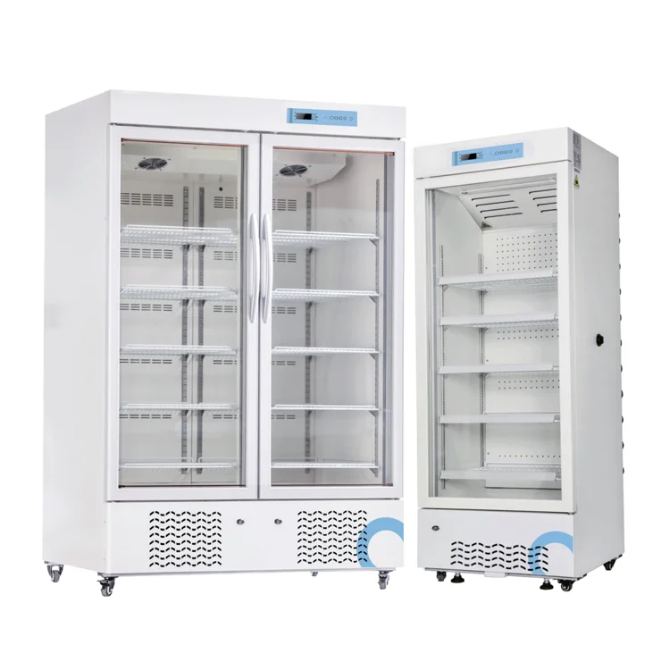 Customizable hospital medical blood bank glass vaccin refrigerator vaccine freezer
