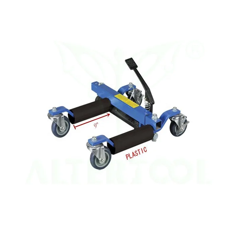 Altertool High Quality 9Inch Hydraulic Auto Moving Position Dolly 1500Lbs Wheel Dolly Jack for Car