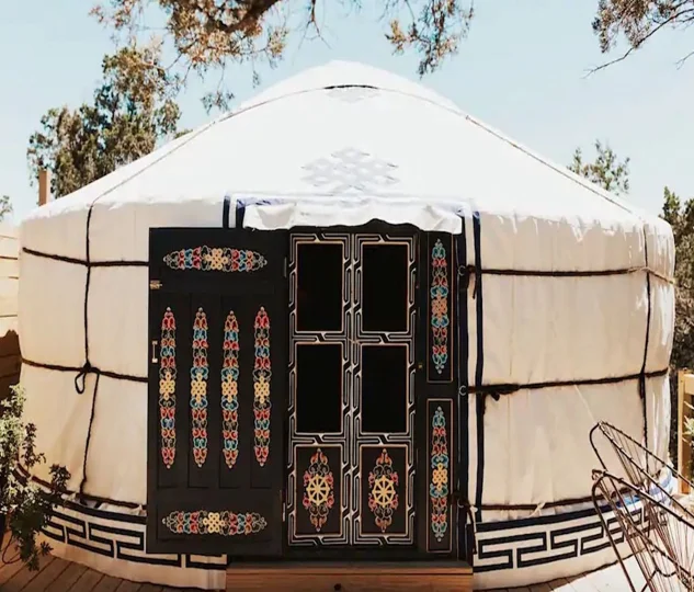 Camping Bamboo Aluminum Frame Wedding Party Tent Yurt