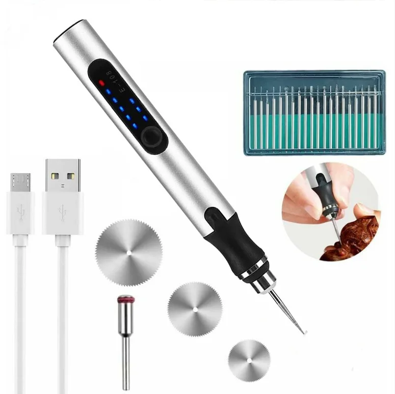 Carving machine small handheld high-speed mini electric grinding machine jade woodworking electric drill tool set