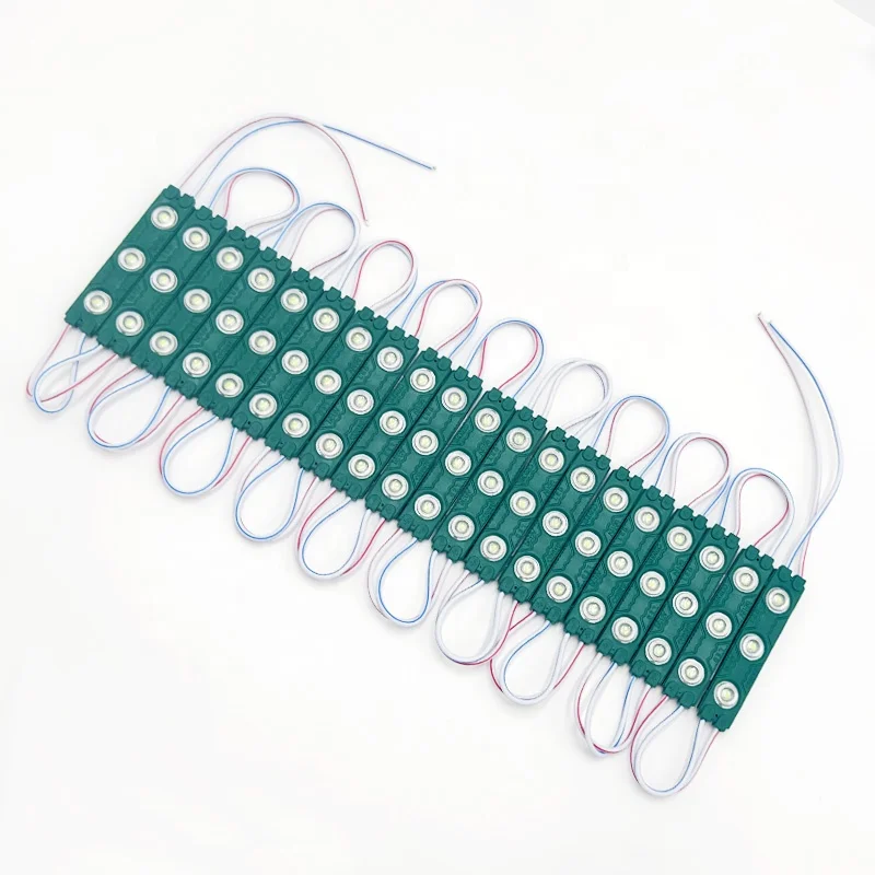 Green 12v 3 Light Sign Lens 1.5W SMD 2835 sign module lamp board back injection LED Module Light SMD 2835 sign module lamp board