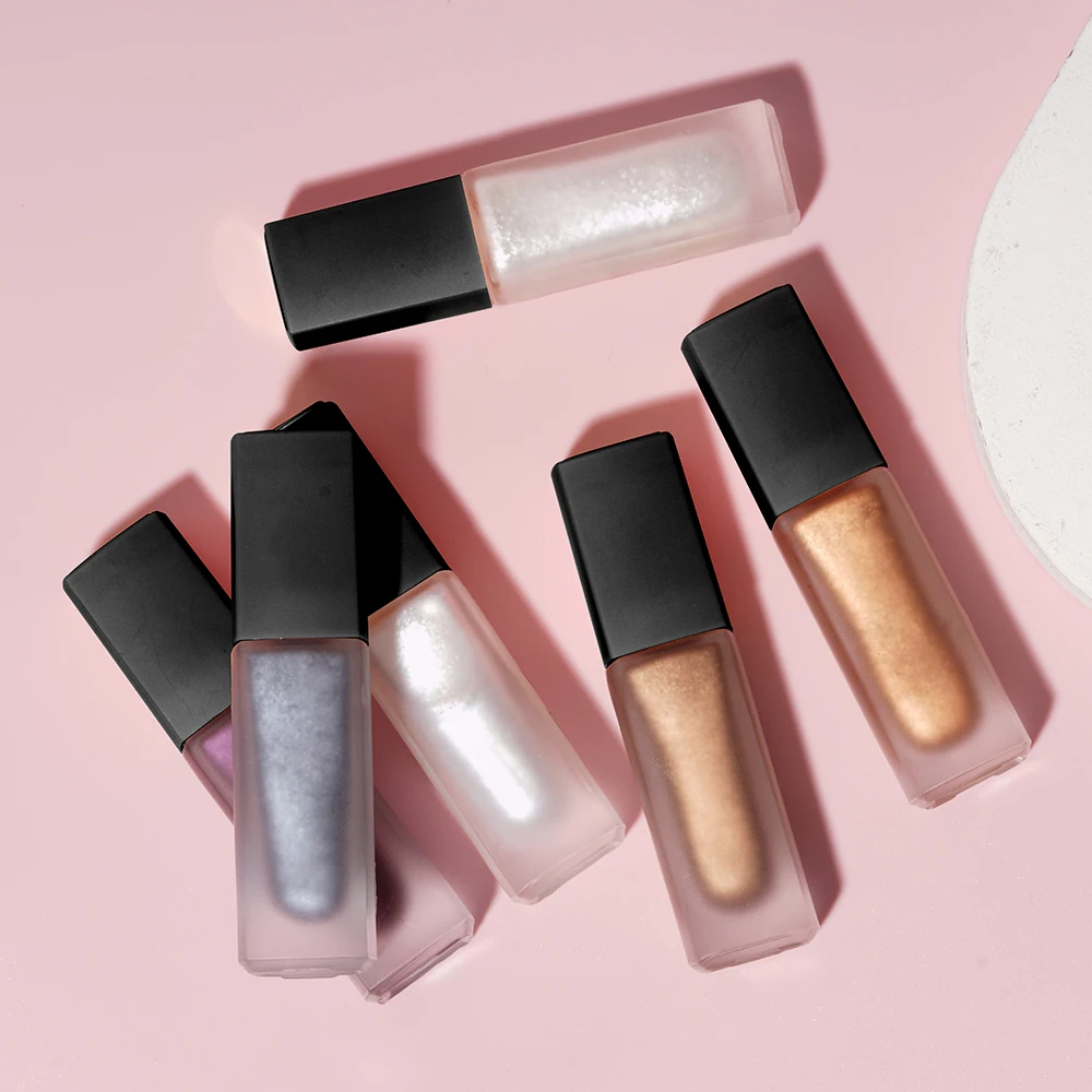 
15 colors metallic shimmer monochromatic liquid duochrome glitter liquid eyeshadow icy shade in sulilver 