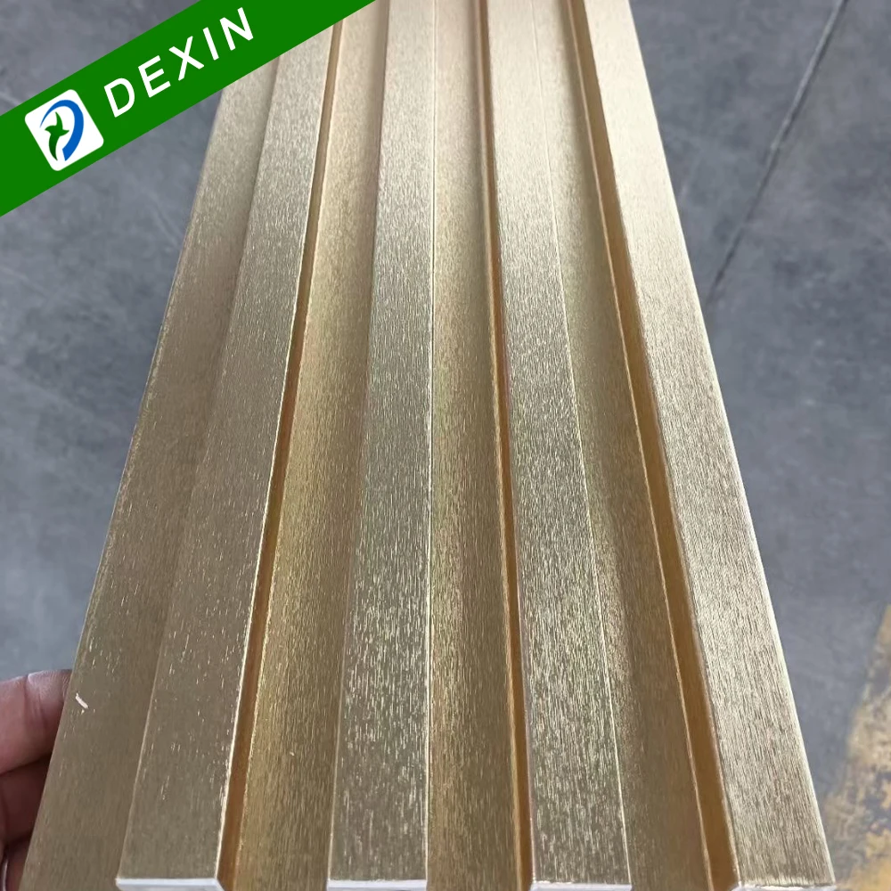 Wholesale Durable PVC WPC Plastic Wall Board Ecological Wood Wall Board TV Background Wall for Indoor