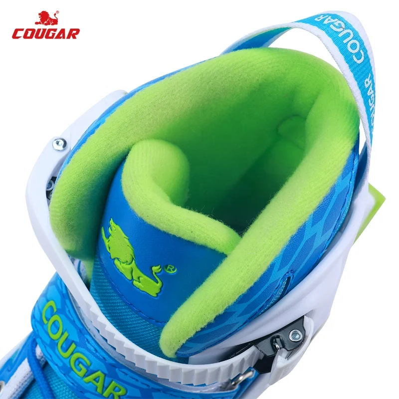Роликовые коньки Cougar выдвижные роликовые мигающие блестящие со светодиодной подсветкой 4 патина регулируемые обувь для молодежи