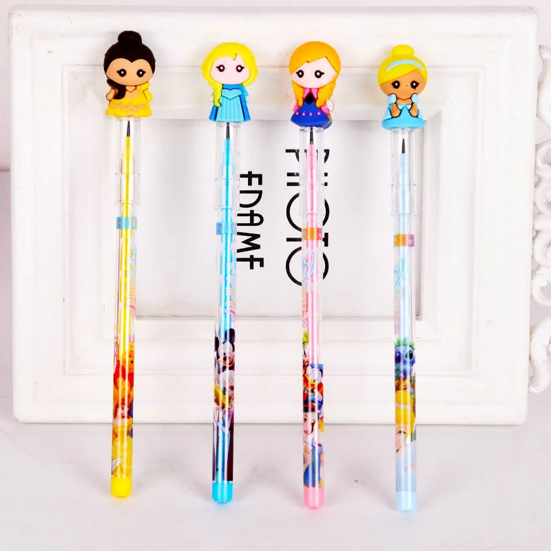 Princess girls pencil cheap factory wholesale plastic bullet pencils