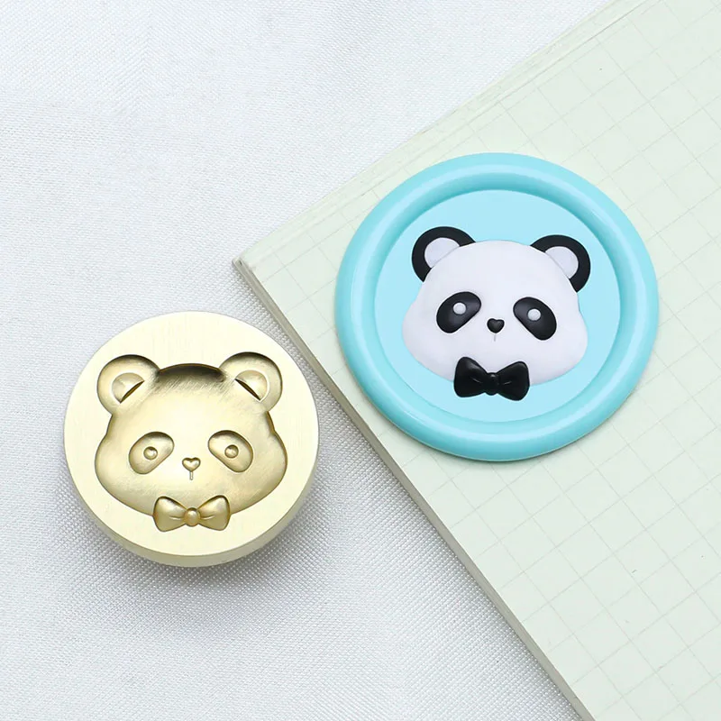 Hot Sells 3D Simple Cartoon Series Panda Toast Mushroom Swan Wax Seal Stamp Head