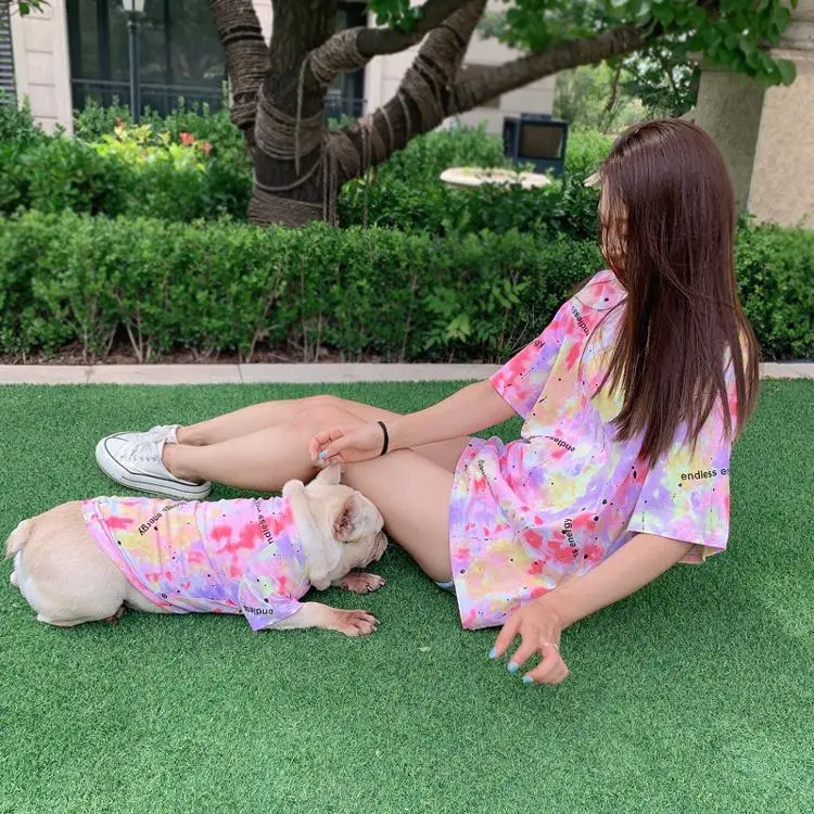 
Dog Tie Dye Clothes Dog And Owner Matching Clothes 