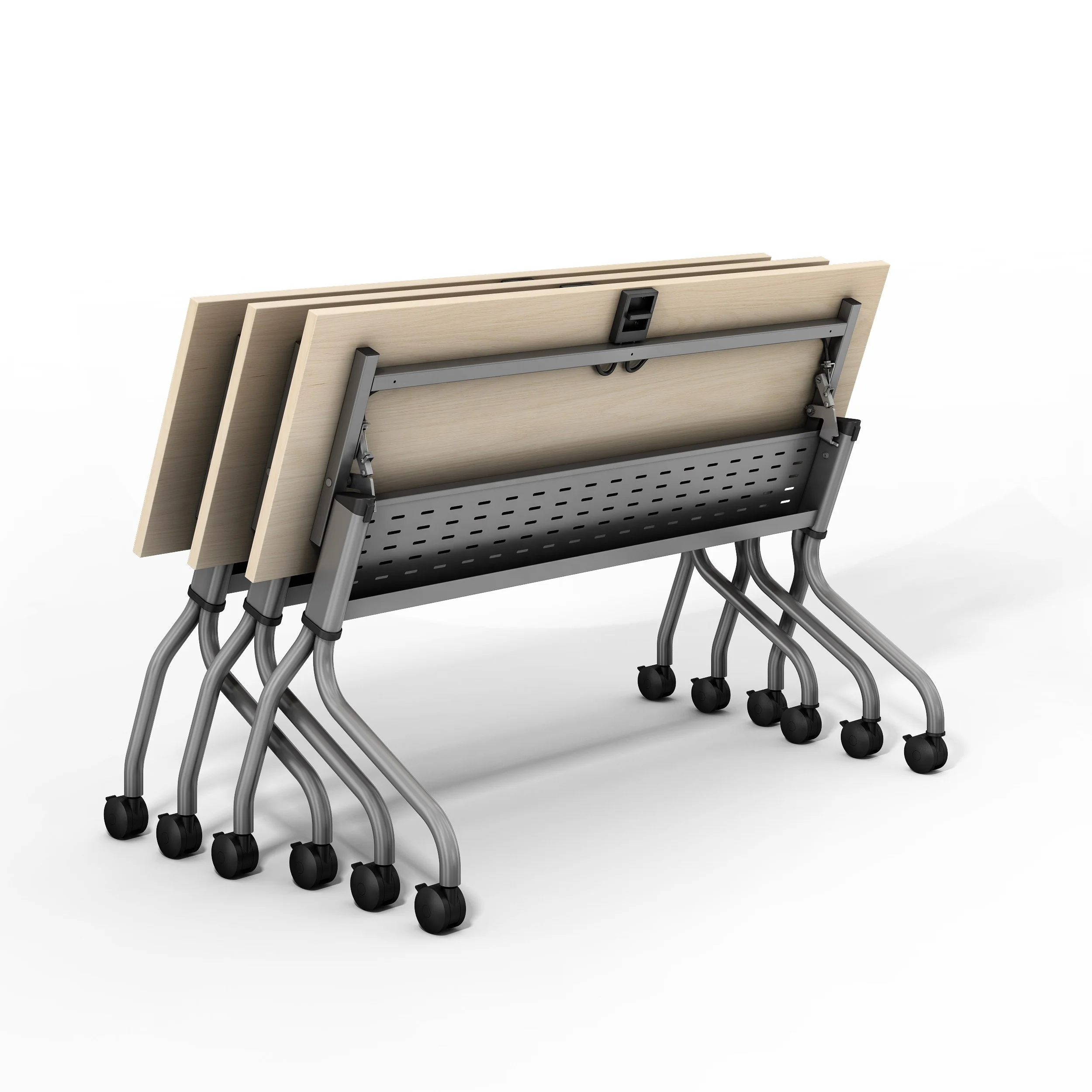 LEADCOM durable steel flip top table for training room meeting room conference folding table