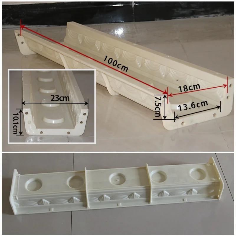 Precast concrete rail handrail line pressing mold fence cement handrail baluster balcony decorative vase plastic house forms