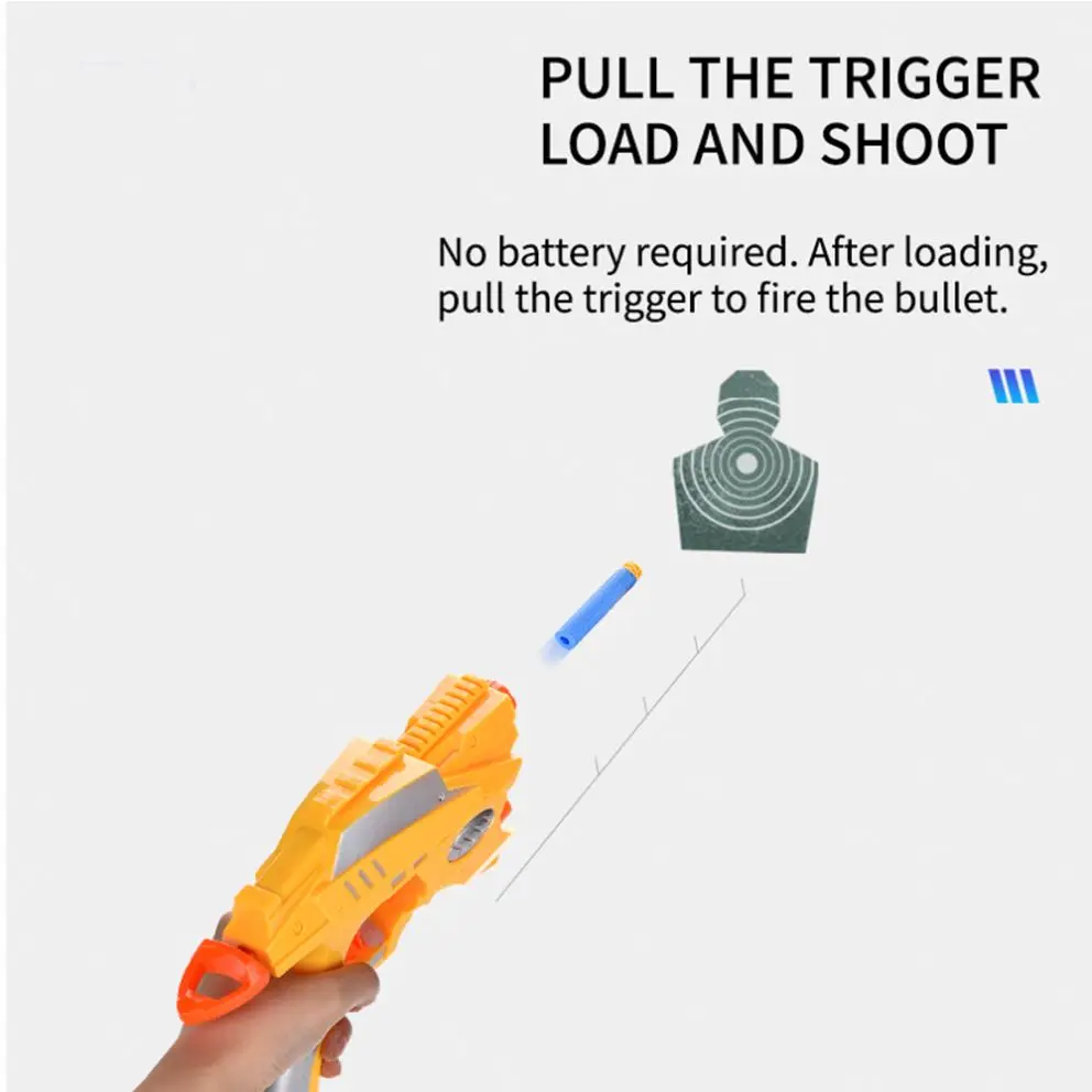 Promotion outdoor gun toy plastic bullets soft ball gun plastic Eva foam bullet space gun