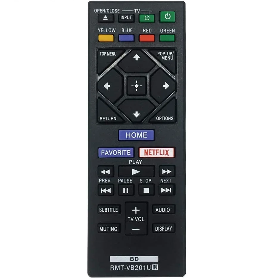 Manufacturer Replaced Remote Control RMT-VB201U RMTVB100U use for Sony Blu-Ray BD Disc DVD Player BDP-S3700