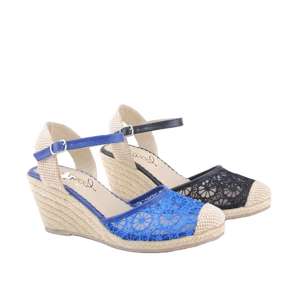 Новое поступление, Модные женские сандалии на танкетке из джута, женская обувь на высоком каблуке