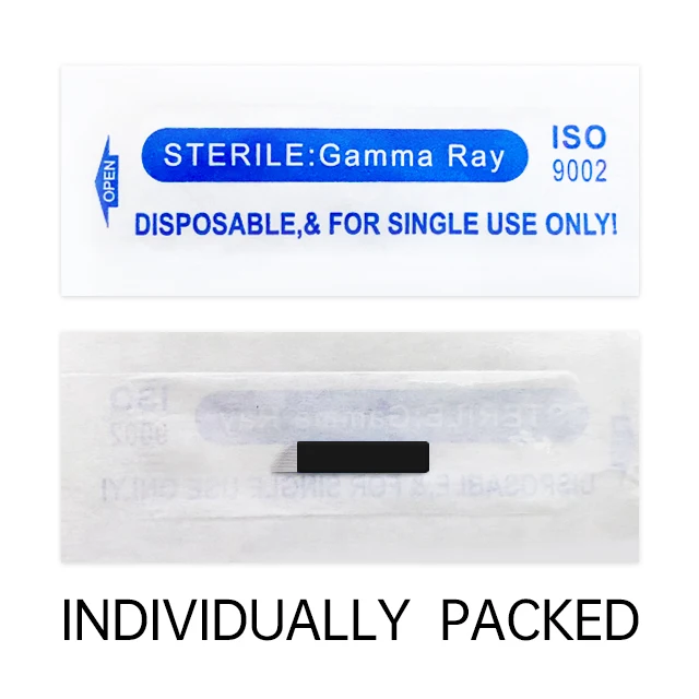 Hot Sales Customized Superior Quality Disposable 304 Stainless Steel Permanent Makeup Eyebrow Microblading Needles