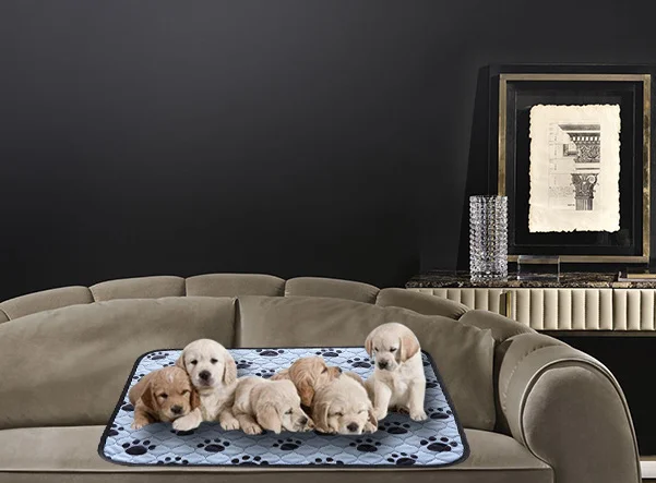 FreeExport  washable pet pee water mat pads for dogs training paw pattern pee pad washable cat pee pad reusable