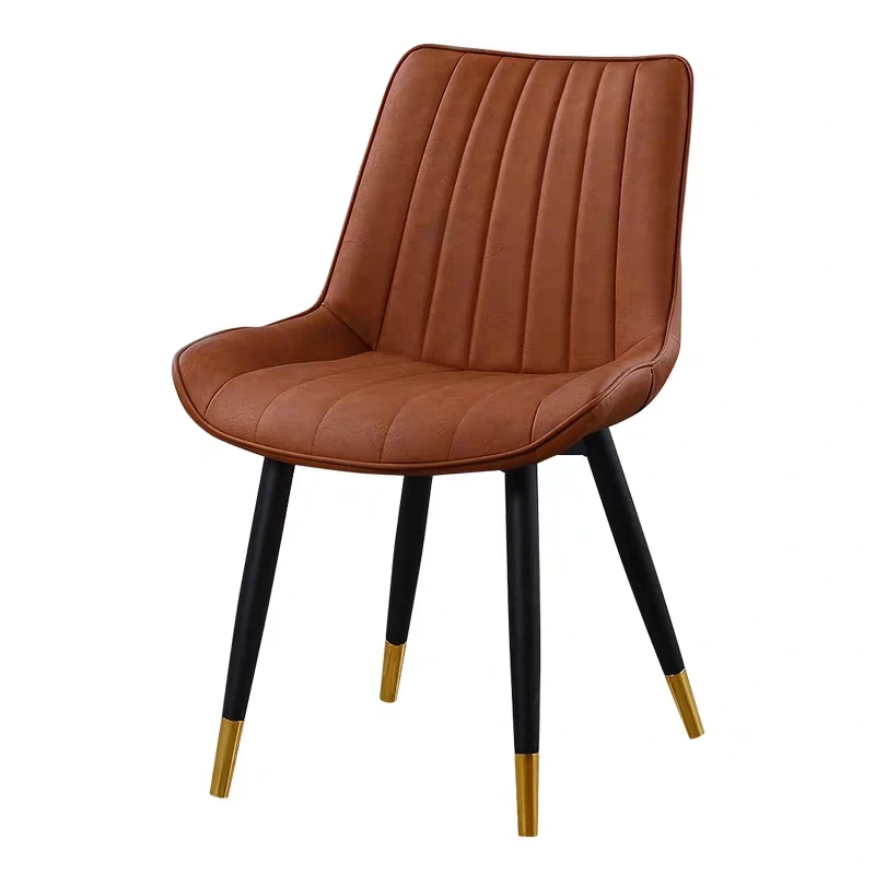 Factory Wholesale Modern Luxury Royal Elegant  Home Living Room Furniture Coffee Hotel PU Leather Dinning Chair Silla De Comedor