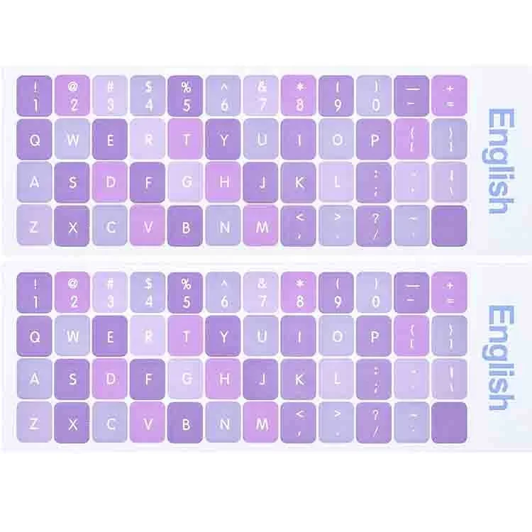 Colorful Durable French Arabic Keyboard Stickers Frosted Laptop Custom Key Labels Wholesale