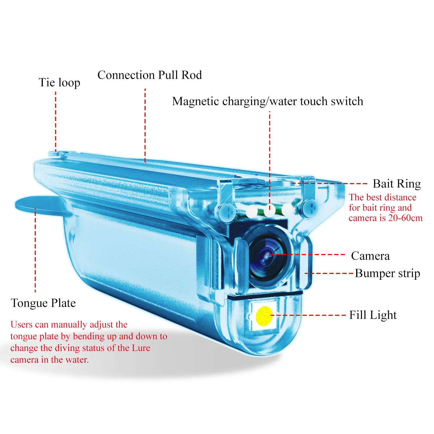 2022 New Mini-Size Jigging Phone view 1080P Lure Camera Jig Lure