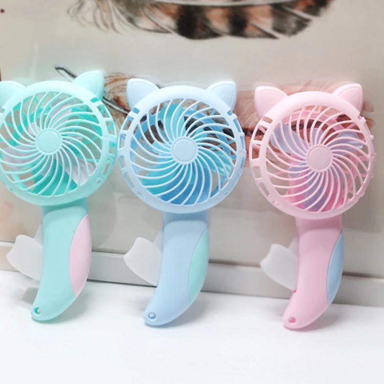 Лидер продаж мини портативный пластиковый веер ручной домашний милые Мультяшные игрушки подарок Ручной