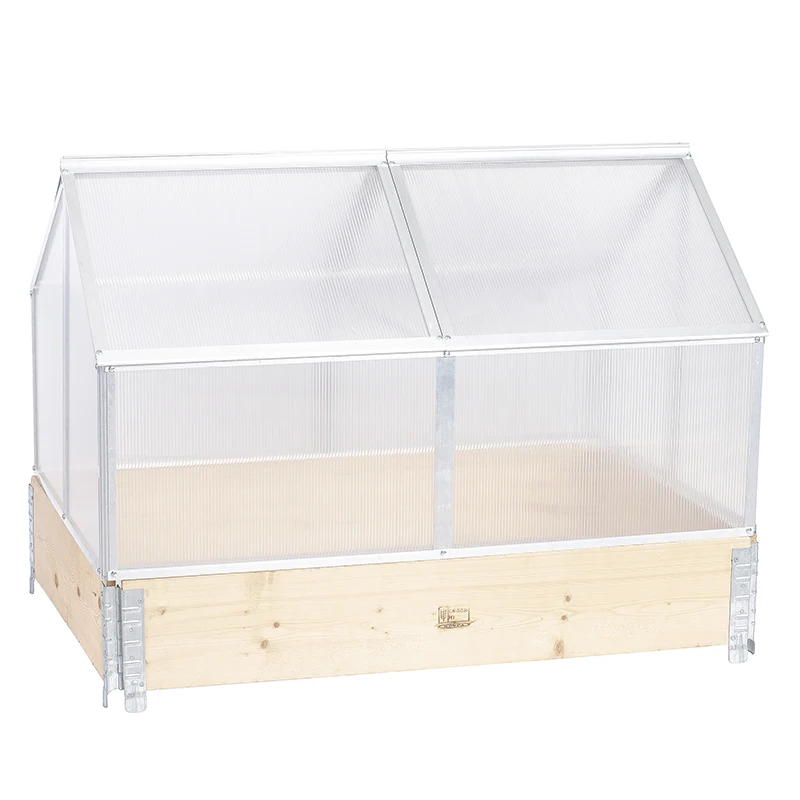 Aluminum with PC Sheet Garden Portable Cold Frame Mini Growing Greenhouse for planting bed