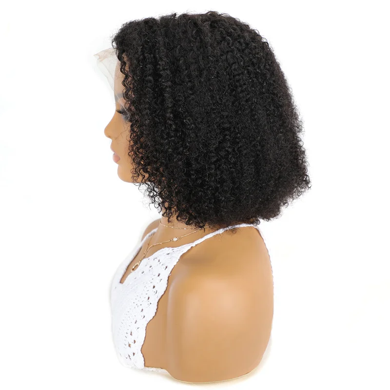 Cheap Short Bob Wigs Human Hair Kinky Curly Lace Front Wigs Human Hair Wholesale Glueless Hd Lace Frontal Wig For Black Women