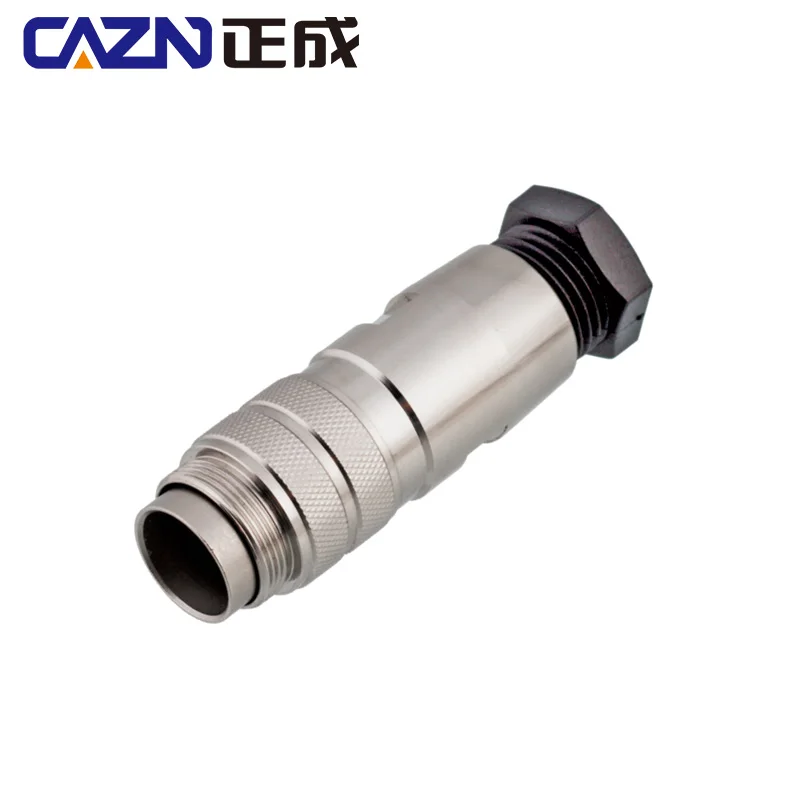 M16 Straight Male or Female Crimp Assembled Metal Housing Plug M16 PG7 PG9 Gold Plated Plastic Tail Plug Connectors