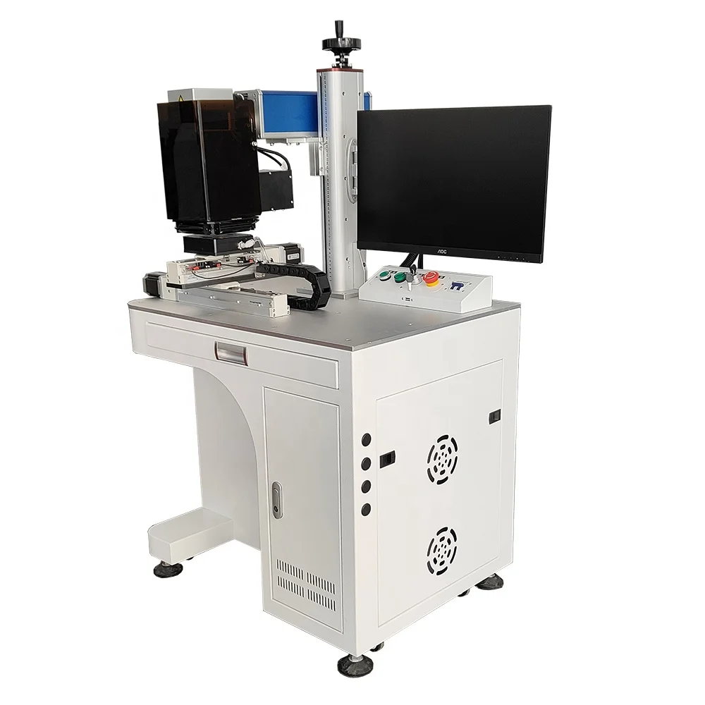 KEYILASER Automatic Visual Focus Laser Marking Machine CCD Camera Visual Positioning 20w 30w 50w Fiber Laser Marking Machine