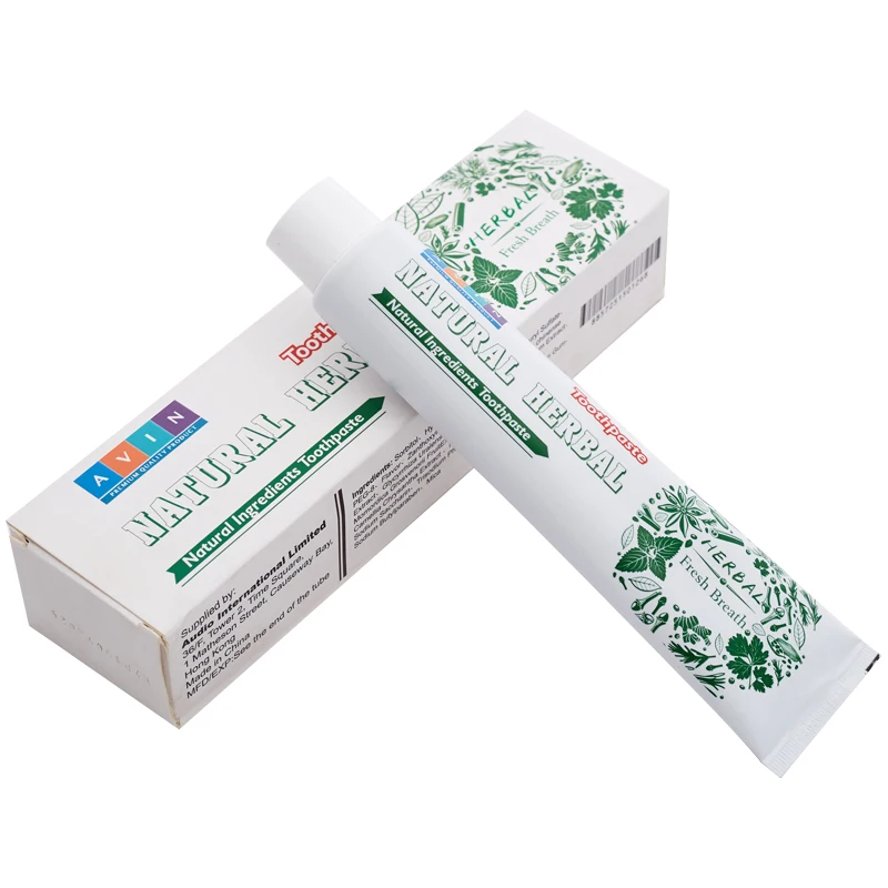 Wholesale OEM Private Label High Quality Fresh Breath Natural Herbal Toothpaste Manufacturer Without Fluoride