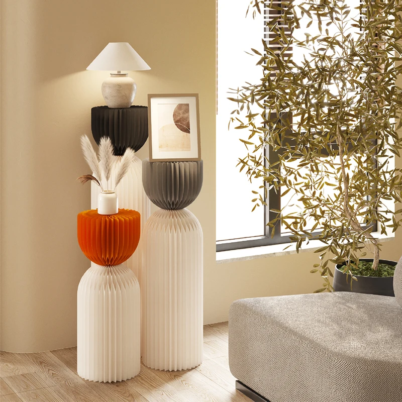 Wedding Honeycomb Paper Display Shelf Exhibition Store  Cylindrical Display Rack