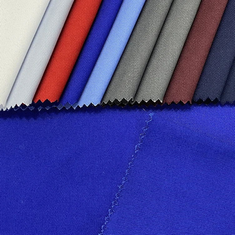 Fashionable Soft Plain 65% Polyester 35% Cotton  Fabric Twill Hospital Uniform Fabric TC Twill Fabric For Workwear