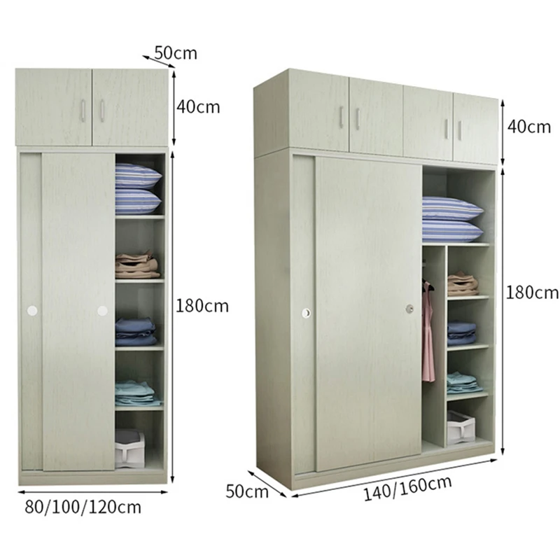 Bedroom furniture modern sliding door closet wooden white wardrobe clothes wardrobe