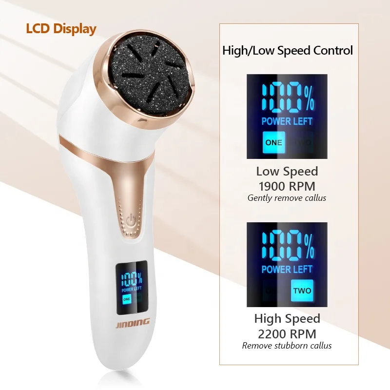 Foot Care File Leg Heels Remove Hard Cracked Dead Skin Remover Feet Clean Care Machine LED display Electric Pedicure Tools