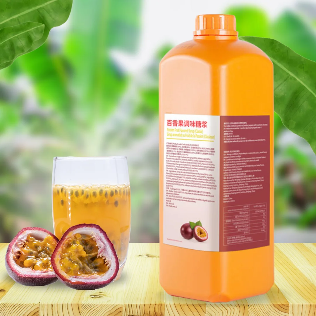 coffee latte milk bubble tea syrup factory production passion fruit concentrated flavor syrup