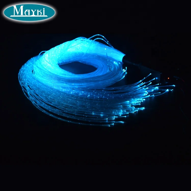 Sparkle PMMA 0.75mm single core side glow fiber optic lighting with PVC cover for curtain light sensory chandelier