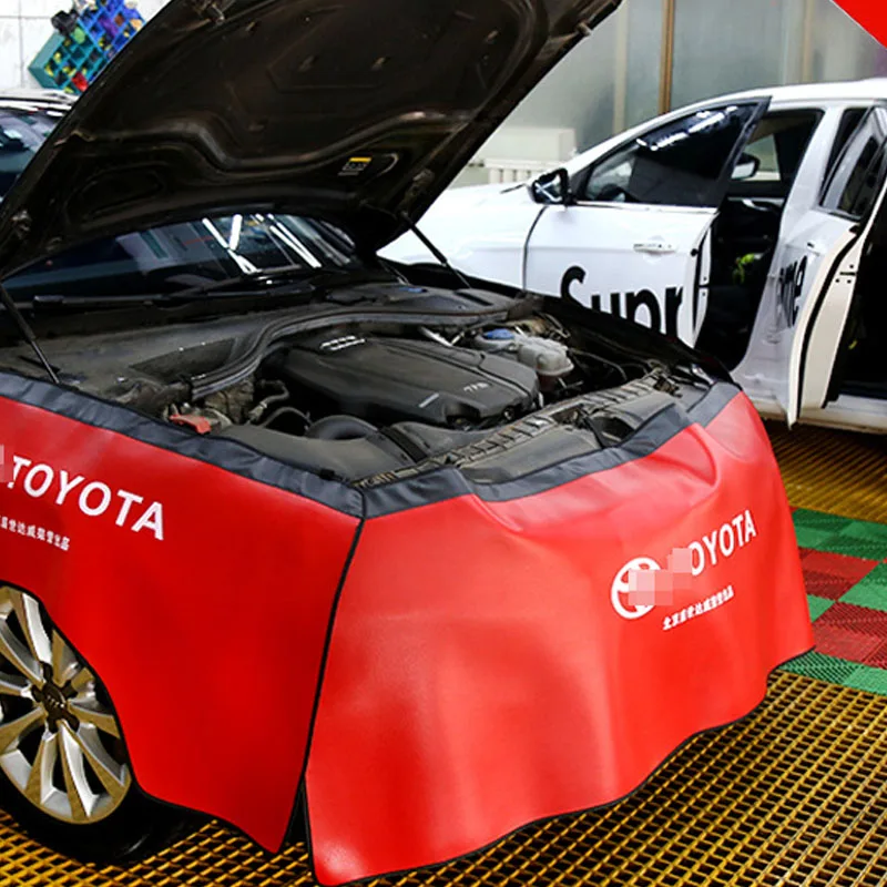 Custom Anti-oil Car Fender Covers PU Magnetic Auto Repair Protection Pad Side Dust Car Fender Cover With Magnetic