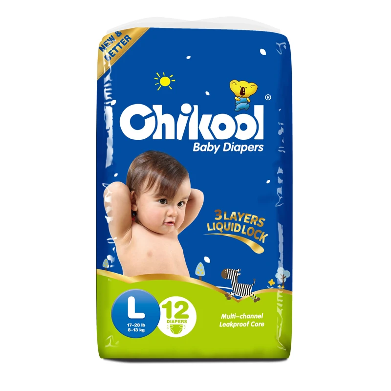 L size original quality super ultra dry SAP core baby diapers disposable diapers factory in China