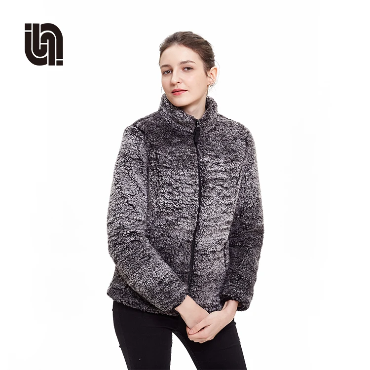 
Customized Women Lamb Wool Cropped Coat Faux Fur Winter Fleece Jacket 