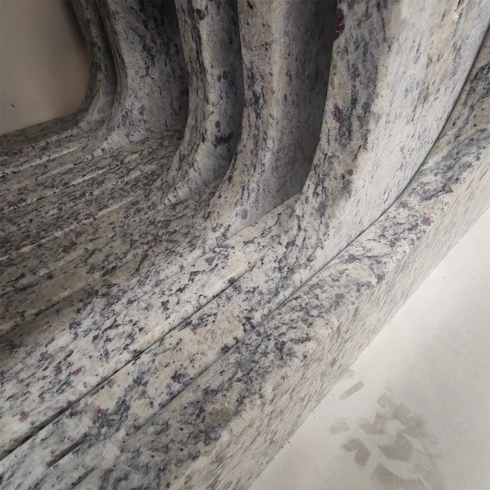 WFCM Prefabricated Black blue Brazil Gold Luna Pearl Granite Labradorite Quartz Polished Kitchen Worktop Countertop Stone Island