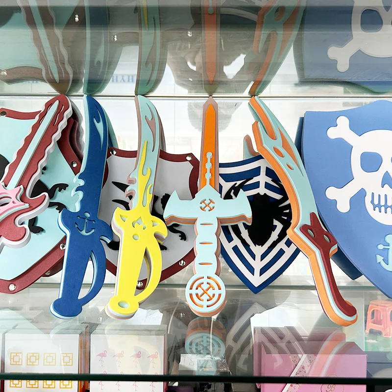 HYH Wholesale Custom Safe Soft Eva Foam Mini Kids Medieval Knight Toy Shield