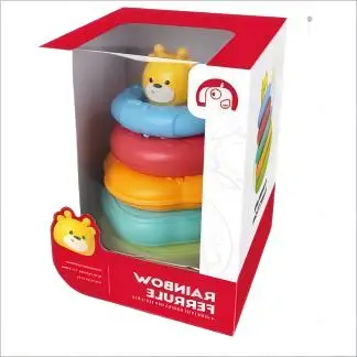 Stacking Ring Rainbow Tower Infant 6-12 Months Early Educational Folding Ring Toys