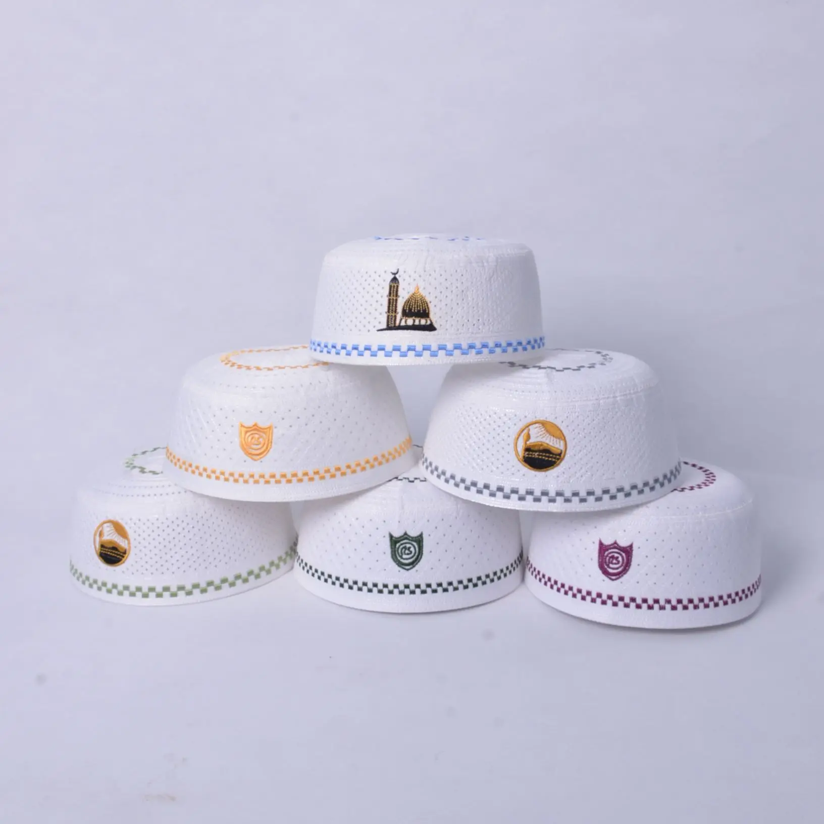 2022 Ready To Ship Embroidery kufi  prayer islamic Muslim Cap man muslim hat