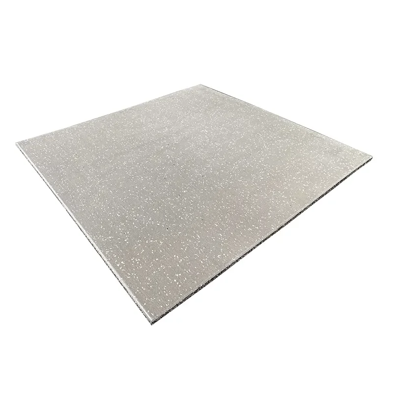 Light grey composite rubber flooring gym rubber mat for decoration