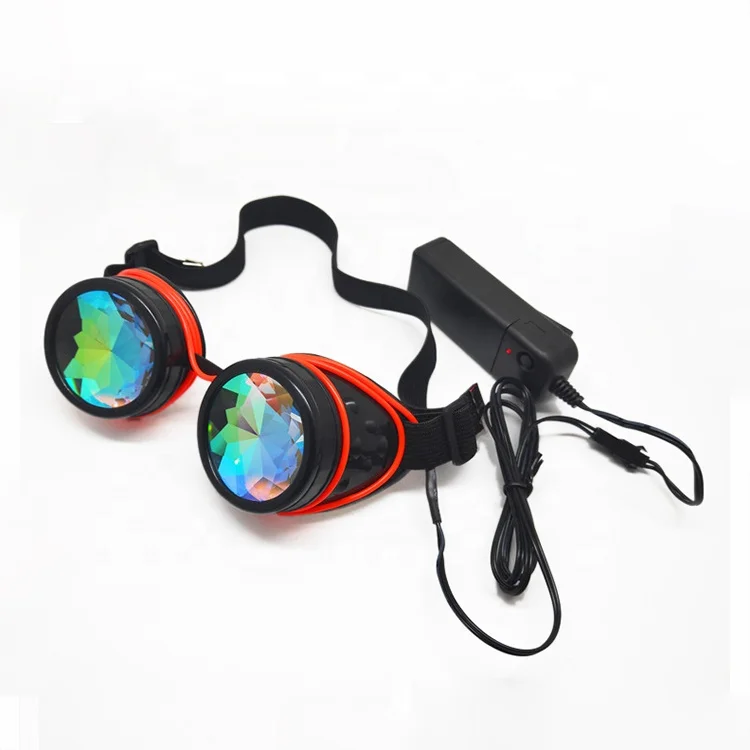 2022 Fashion Retro Unisex Rave Festival  Cosplay Glasses Kaleidoscope Glasses Party Steampunk Goggles