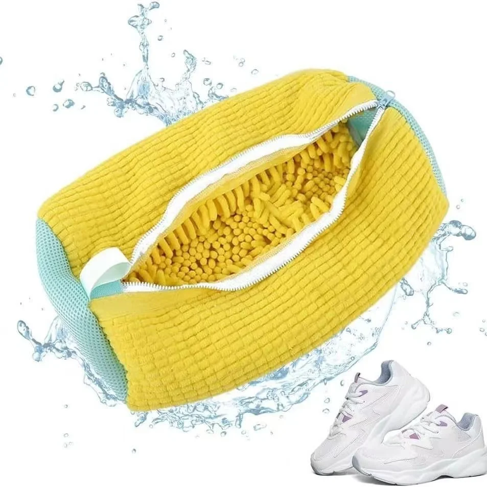 Hot Selling Custom Logo Shoes Laundry Bag with Fluffy Fibers Home Shoe Washing Machine Bag Mesh Laundry Bag Shoe Organizer