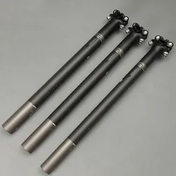 TOSEEK 3K Matte Full Carbon Fiber Bicycle Seatpost Superlight MTB Road Bike Cycling Seat Post Parts 27.2/30.8/31.6 x 350/400 MM