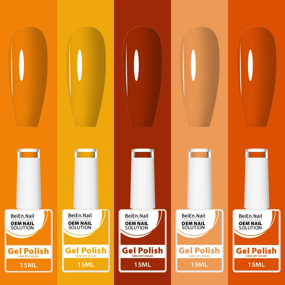 BeiEn Custom LOGO High Pigment Direct Selling Custom Private Label Logo 15ml Soak Off UV Nail Gel Polish Set OEM&ODM Bulk Popula