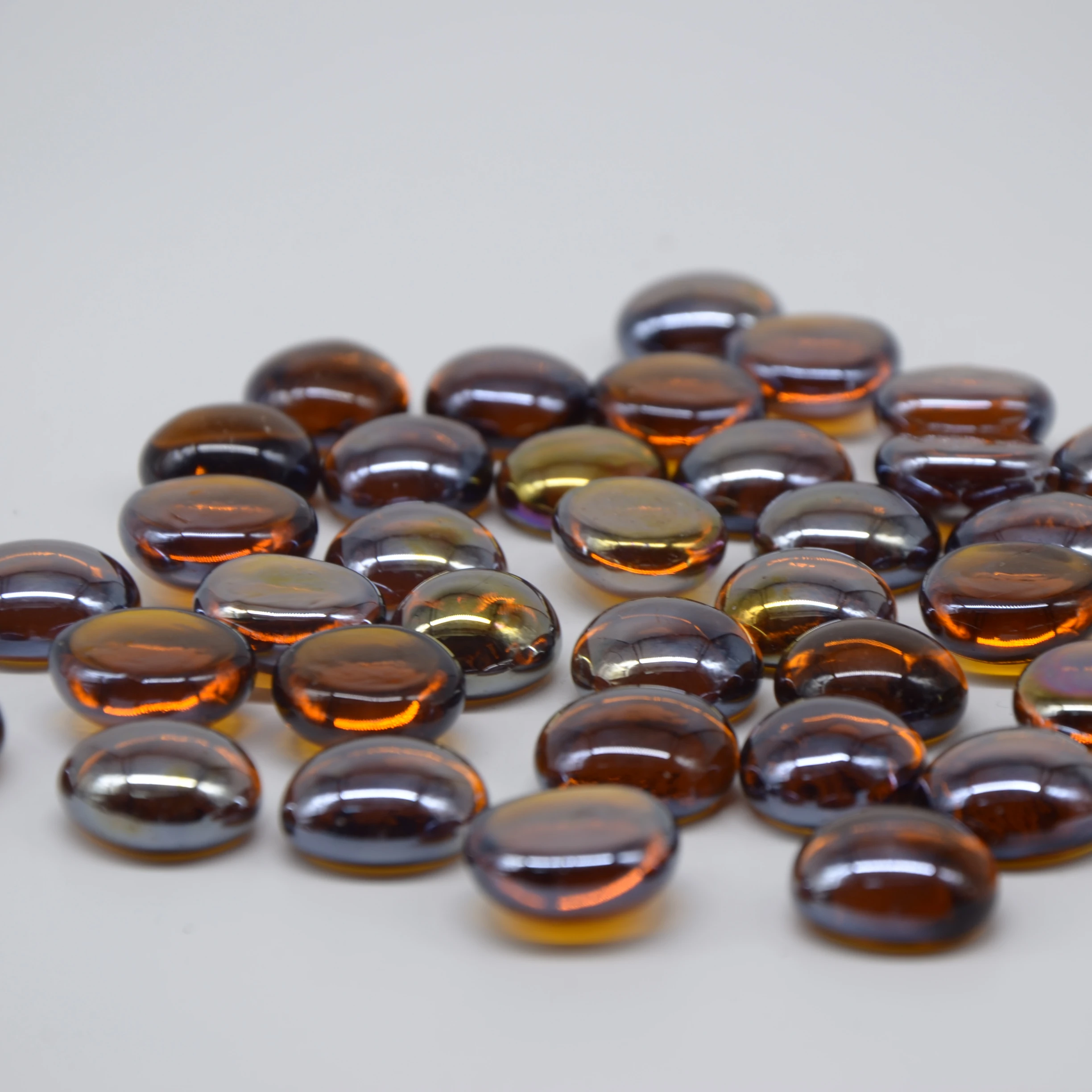 factory price moonstone beads amber flat beads