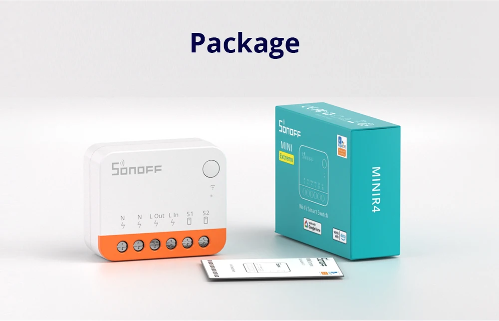 ITEAD Studio SONOFF MINIR4 мини Экстремальный смарт-выключатель Wi-Fi очень крошечный размер CE TUV FCC eWeLink пульт дистанционного управления ESP32 Alexa